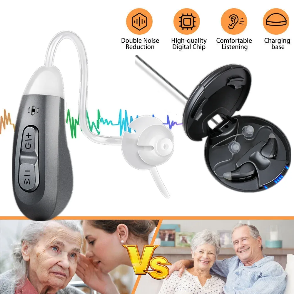 Aides auditives rechargeables contour d'oreille