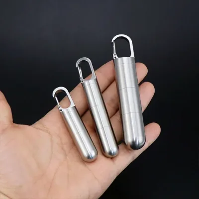 Boîte à pilules étanche en acier inoxydable