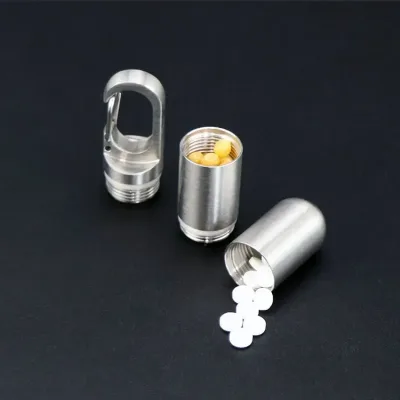 Boîte à pilules étanche en acier inoxydable – image 3