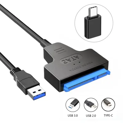 Câble adaptateur SATA vers USB 3.0 pour disque 6,4 cm
