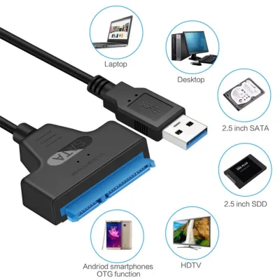 Câble adaptateur SATA vers USB 3.0 pour disque 6,4 cm – image 2