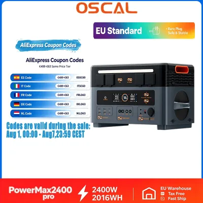 Centrale électrique portable 2400 W, batterie 2016 Wh