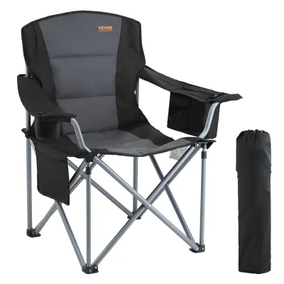 Chaise de camping pliante à dossier haut