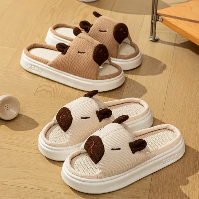 Chaussons enfant imprimé animaux, semelle souple