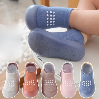 Chaussons souples pour bébé en maille, à enfiler