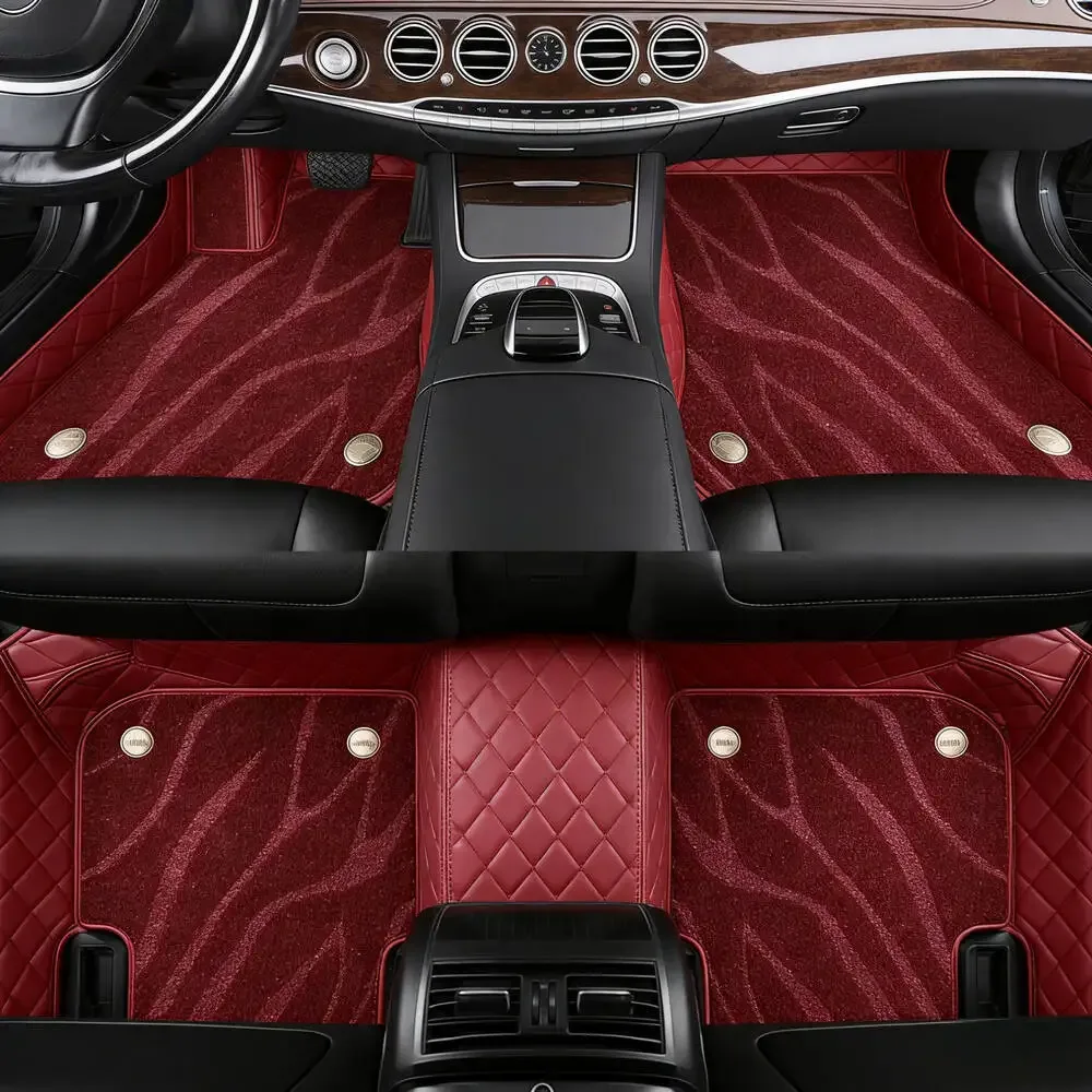 Ensemble de 5 tapis de voiture en simili cuir