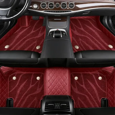 Ensemble de 5 tapis de voiture en simili cuir
