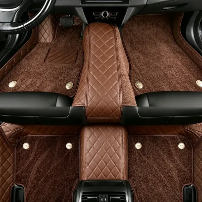 Ensemble de 5 tapis de voiture en simili cuir – image 3