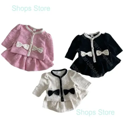 Ensemble deux pièces pour bébé fille en coton peigné