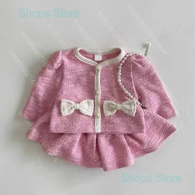 Ensemble deux pièces pour bébé fille en coton peigné – image 3
