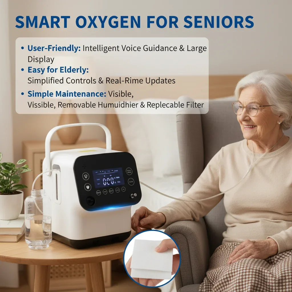 Générateur d'oxygène avec nébuliseur et télécommande