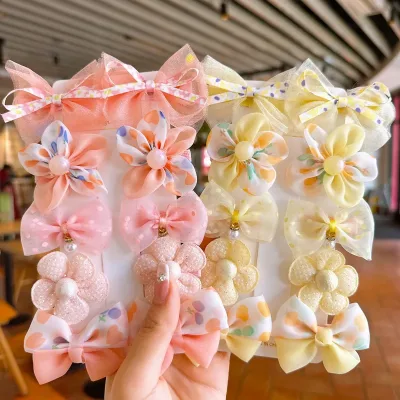 Lot de 10 pinces à cheveux pour bébé, nœuds et fleurs – image 3