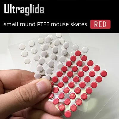 Patins de souris PTFE à points ronds, 6,6 mm