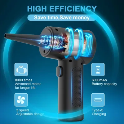 Souffleur d'air électrique sans fil pour clavier – image 3