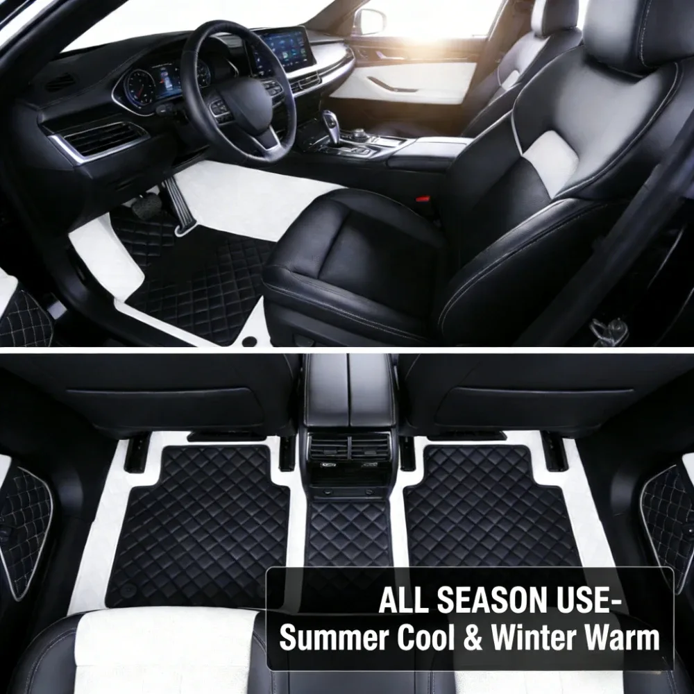 Tapis de sol de voiture sur mesure en simili cuir