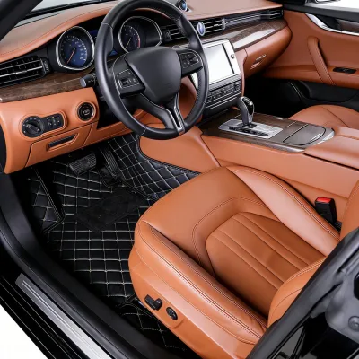 Tapis de voiture sur mesure, simili cuir