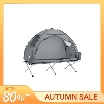 Tente lit de camp une place en polyester et acier